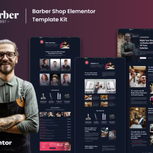 Barber 1997 - Barbershop Elementor Template Kits