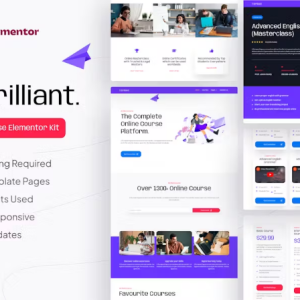 Brilliant - Online Course Elementor Pro Template Kit