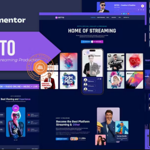 Zetto - Podcast & Streaming Production Elementor Template Kit