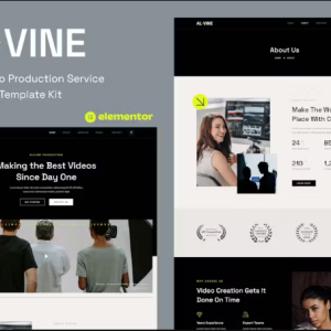 Alvine - Film & Video Production Service Elementor Template Kit