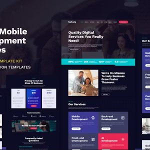 Solvero - Web & Mobile Development Service Elementor Template Kit
