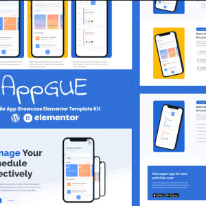 AppGUE - Mobile App Showcase Elementor Template Kit