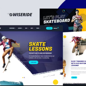 WiseRide - Skateboarding Lessons Elementor Template Kit