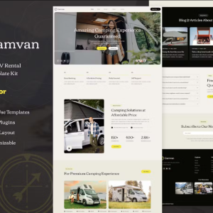 Camvan - Campervan & RV Rental Elementor Template Kit
