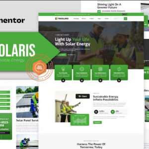 Trisolaris - Solar & Renewable Energy Elementor Template Kit
