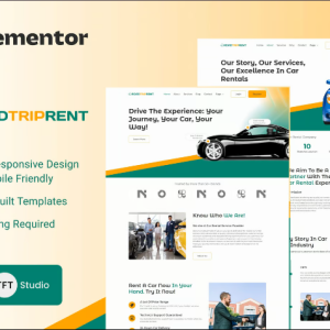 RoadTripRent - Premium Car Rental Elementor Template Kit