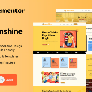 Sunshine - Cheerful Daycare Elementor Template Kit