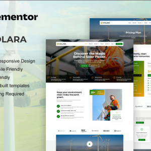 Solara - Solar Panel & Renewable Energy Elementor Template Kit