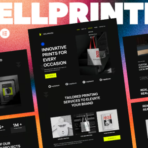 WellPrinted - Print Service Elementor Template Kit