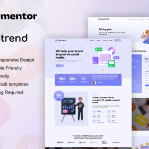 UpTrend - Social Media Marketing Agency Elementor Template Kit