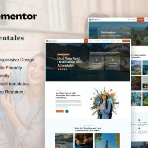 Adventales - Modern Travel Blog Elementor Template Kit
