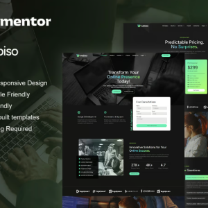Webiso - Dark Digital Agency Elementor Template Kit