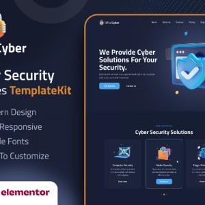 WhizCyber - Cyber Security Elementor Template Kit