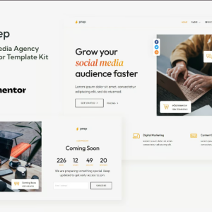 Prep - Social Media Agency Elementor Template Kit
