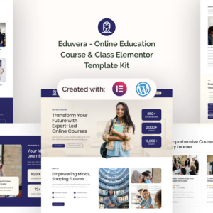 Eduvera - Online Education Course & Class Elementor Template Kit