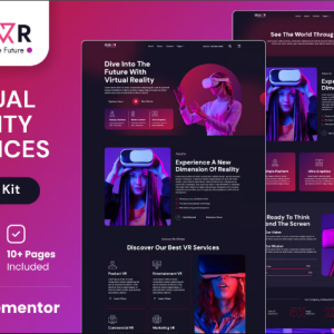 UbikVR - Virtual Reality Services Elementor Template Kit