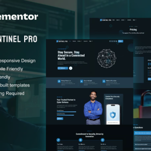 Sentinel - Cyber Security Services Elementor Pro Template Kit