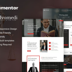 Advomedi - Attorney & Law Firm Elementor Template Kit
