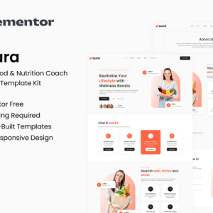 Noura - Healthy Food & Nutrition Coach Elementor Template Kit