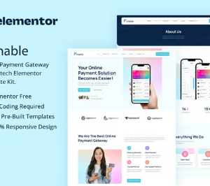Finable - Online Payment Gateway & Fintech Elementor Template Kit