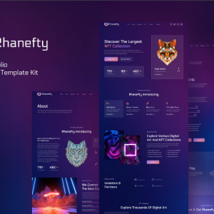 Rhanefty - NFT Portfolio Elementor Template Kit