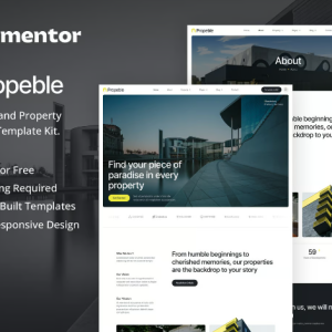 Propeble - Apartment & Property Elementor Template Kit