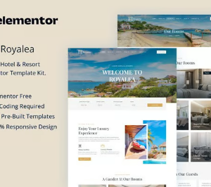 Royalea - Luxury Hotel & Resort Elementor Template Kit