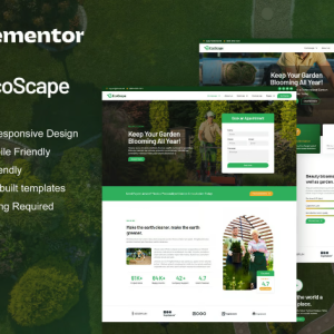 EcoScape - Gardening & Landscape Elementor Pro Template Kit