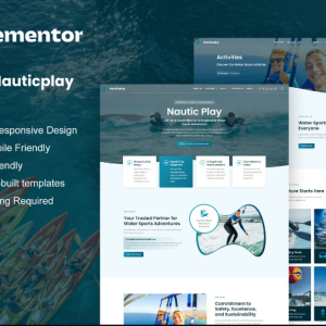NauticPlay - Water Sports & Surfing Elementor Pro Template Kit