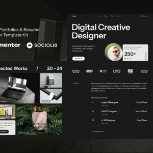 Edger - Personal Portfolios & Resume Elementor Template Kit