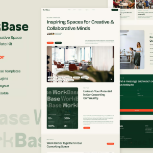 WorkBase - Coworking & Creative Space Elementor Template Kit