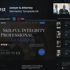 Lawrist - Lawyer & Attorney Elementor Pro Template Kit