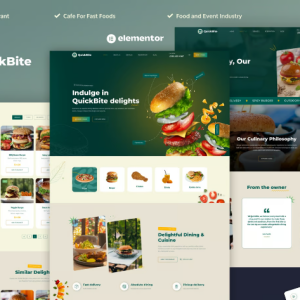 Quick Bite - Restaurant & Cafe Elementor Pro Template Kit