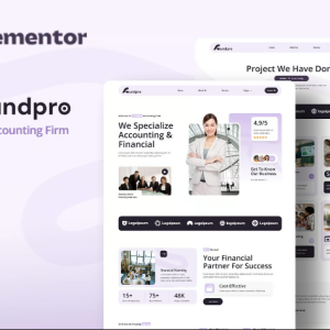 Fundpro - Modern Accounting Firm Elementor Template Kit