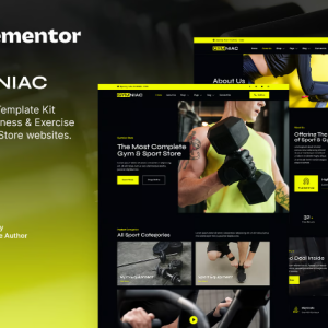 Gymniac - Fitness & Exercise Equipment Store Elementor Template Kit
