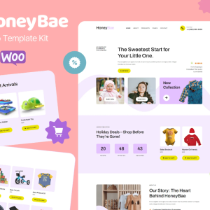 HoneyBae - Baby Shop Ecommerce Elementor Pro Template Kit