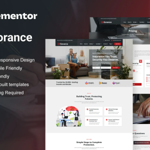 Gorance - Insurance Agency Elementor Pro Template Kit