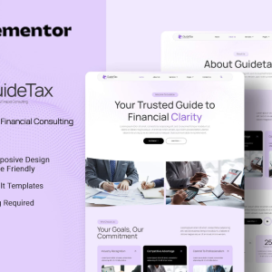 GuideTax - Tax Advisor & Financial Colsulting Elementor Template Kit