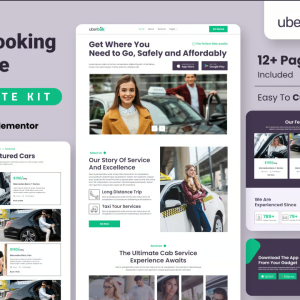 Uberbuk – Taxi Company & Online Cab Service Elementor Template Kit