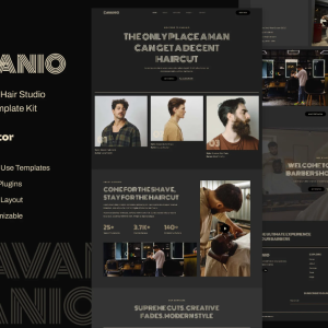 Cavanio - Barbershop & Hair Studio Elementor Template Kit