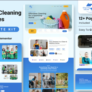 ClarityShine - Cleaning Service Company Elementor Template Kit