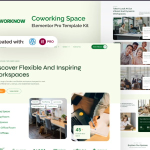 Worknow - Coworking Space Elementor Pro Template Kit