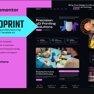 G3DPrint - 3D Printing & Manufacturing Elementor Template Kit