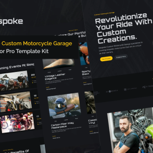 Bespoke - Custom Motorcycle Garage Elementor Pro Template Kit
