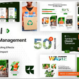 Trashi - Waste Management & Recycling Elementor Pro Template Kit