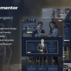 Advogancy - Attorney Law Firm Elementor Pro Template Kit