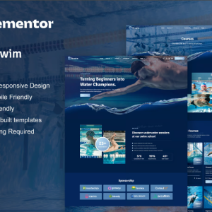 Beswim - Swimming Courses & Training Elementor Pro Template Kit