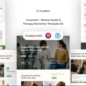 Cavamind - Mental Health & Therapy Elementor Template Kit