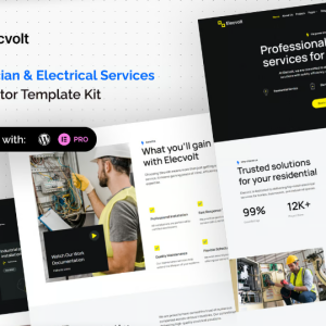 Elecvolt - Electrician & Electrical Services Elementor Template Kit