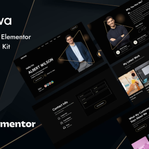 Awwa - Dark Portfolio Elementor Template Kit